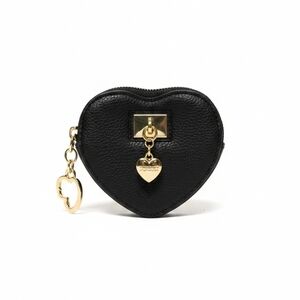 Juicy Couture Black Heart Coin Purse with Gold Details
